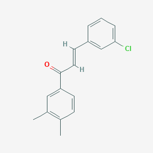 molecular formula C17H15ClO B6356422 (2E)-3-(3-Chlorophenyl)-1-(3,4-dimethylphenyl)prop-2-en-1-one CAS No. 1175953-26-0