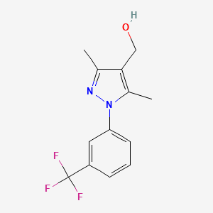molecular formula C13H13F3N2O B6356434 (3,5-Dimethyl-1-(3-(trifluoromethyl)phenyl)-1H-pyrazol-4-yl)methanol CAS No. 1175961-05-3