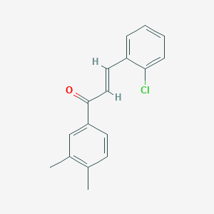 molecular formula C17H15ClO B6356436 (2E)-3-(2-Chlorophenyl)-1-(3,4-dimethylphenyl)prop-2-en-1-one CAS No. 1175905-46-0