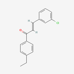 molecular formula C17H15ClO B6356437 (2E)-3-(3-Chlorophenyl)-1-(4-ethylphenyl)prop-2-en-1-one CAS No. 1176509-18-4