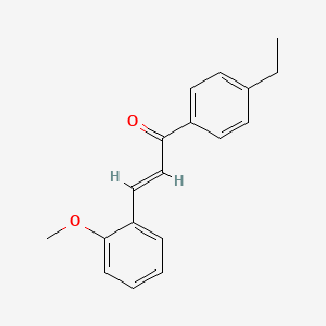 molecular formula C18H18O2 B6356449 (2E)-1-(4-Ethylphenyl)-3-(2-methoxyphenyl)prop-2-en-1-one, 95% CAS No. 1175880-73-5