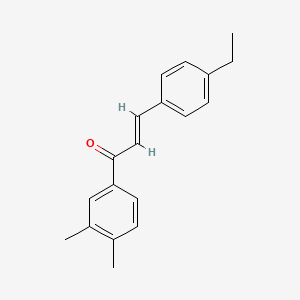 molecular formula C19H20O B6356458 (2E)-1-(3,4-Dimethylphenyl)-3-(4-ethylphenyl)prop-2-en-1-one CAS No. 1175872-29-3