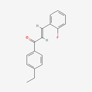 molecular formula C17H15FO B6356467 (2E)-1-(4-Ethylphenyl)-3-(2-fluorophenyl)prop-2-en-1-one CAS No. 1176515-70-0