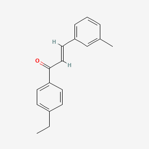 molecular formula C18H18O B6356494 (2E)-1-(4-Ethylphenyl)-3-(3-methylphenyl)prop-2-en-1-one CAS No. 1176632-70-4