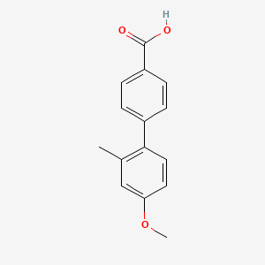 molecular formula C15H14O3 B6356499 4-(4-Methoxy-2-methylphenyl)benzoic acid, 95% CAS No. 108478-29-1