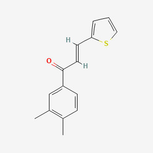 molecular formula C15H14OS B6356500 (2E)-1-(3,4-Dimethylphenyl)-3-(thiophen-2-yl)prop-2-en-1-one CAS No. 1177228-58-8