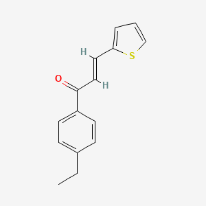 molecular formula C15H14OS B6356501 (2E)-1-(4-Ethylphenyl)-3-(thiophen-2-yl)prop-2-en-1-one CAS No. 1175925-39-9