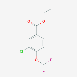 molecular formula C10H9ClF2O3 B6356508 Ethyl 3-chloro-4-(difluoromethoxy)benzoate CAS No. 1510018-84-4
