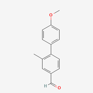 molecular formula C15H14O2 B6356522 4'-Methoxy-2-methyl-[1,1'-biphenyl]-4-carbaldehyde CAS No. 1509012-61-6