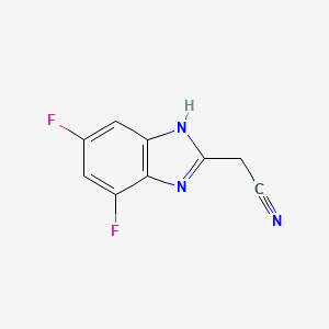 molecular formula C9H5F2N3 B6356535 2-(氰甲基)-5,7-二氟苯并咪唑 CAS No. 1533815-59-6