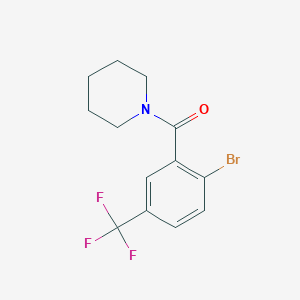 molecular formula C13H13BrF3NO B6356553 (2-Bromo-5-(trifluoromethyl)phenyl)(piperidin-1-yl)methanone CAS No. 1539587-05-7