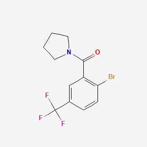 molecular formula C12H11BrF3NO B6356554 (2-Bromo-5-(trifluoromethyl)phenyl)(pyrrolidin-1-yl)methanone CAS No. 1543076-37-4