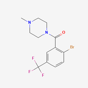 molecular formula C13H14BrF3N2O B6356562 (2-Bromo-5-(trifluoromethyl)phenyl)(4-methylpiperazin-1-yl)methanone CAS No. 1502628-61-6