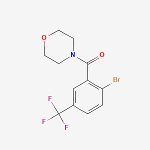 molecular formula C12H11BrF3NO2 B6356567 (2-Bromo-5-(trifluoromethyl)phenyl)(morpholino)methanone CAS No. 1501135-63-2