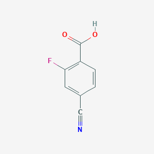 molecular formula C8H4FNO2 B063566 4-Cyano-2-fluorobenzoic acid CAS No. 164149-28-4