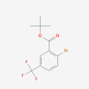 molecular formula C12H12BrF3O2 B6356600 tert-Butyl 2-bromo-5-(trifluoromethyl)benzoate CAS No. 1515745-22-8