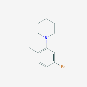 molecular formula C12H16BrN B6356604 1-(5-Bromo-2-methylphenyl)piperidine CAS No. 1500843-29-7