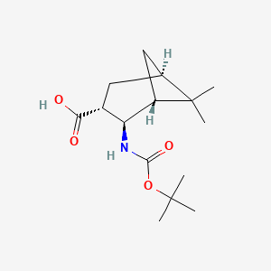 molecular formula C15H25NO4 B6356618 (1R,2R,3R,5R)-(2-tert-Butoxycarbonylamino)-6,6-dimethylbicyclo[3.1.1]heptan-3-carboxylic acid CAS No. 1027343-75-4