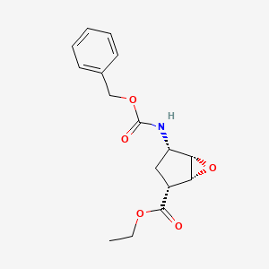 molecular formula C16H19NO5 B6356620 Ethyl (1R*,2R*,4S*,5S*)-4-(benzyloxycarbonylamino)-6-oxa-bicyclo[3.1.0]hexane-2-carboxylate CAS No. 1175789-30-6