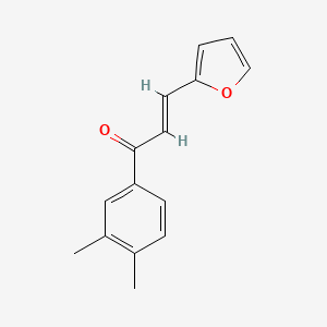 molecular formula C15H14O2 B6356658 (2E)-1-(3,4-Dimethylphenyl)-3-(furan-2-yl)prop-2-en-1-one CAS No. 1175655-02-3