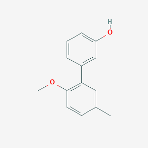 molecular formula C14H14O2 B6356672 3-(2-Methoxy-5-methylphenyl)phenol, 95% CAS No. 1175976-25-6