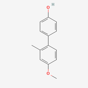 molecular formula C14H14O2 B6356686 4-(4-Methoxy-2-methylphenyl)phenol, 95% CAS No. 1176615-27-2