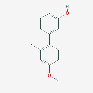 molecular formula C14H14O2 B6356693 3-(4-Methoxy-2-methylphenyl)phenol, 95% CAS No. 1177101-54-0