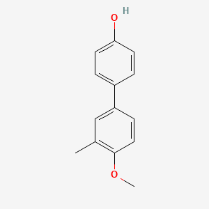 molecular formula C14H14O2 B6356697 4-(4-Methoxy-3-methylphenyl)phenol, 95% CAS No. 1177101-79-9