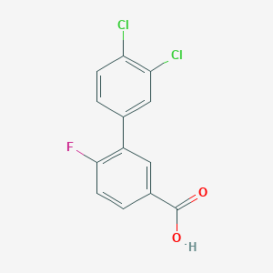 molecular formula C13H7Cl2FO2 B6356742 3-(3,4-Dichlorophenyl)-4-fluorobenzoic acid, 95% CAS No. 1181441-63-3