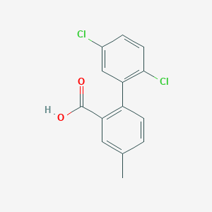 molecular formula C14H10Cl2O2 B6356754 2-(2,5-Dichlorophenyl)-5-methylbenzoic acid, 95% CAS No. 1181626-98-1