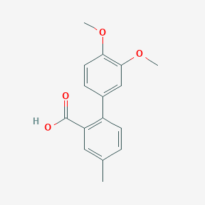 molecular formula C16H16O4 B6356770 2-(3,4-Dimethoxyphenyl)-5-methylbenzoic acid, 95% CAS No. 1181626-89-0