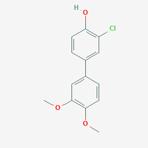 molecular formula C14H13ClO3 B6356779 2-Chloro-4-(3,4-dimethoxyphenyl)phenol, 95% CAS No. 1175924-32-9