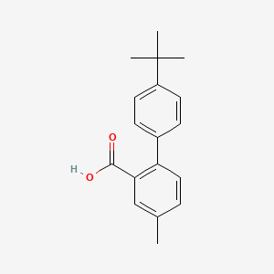 molecular formula C18H20O2 B6356791 5-Methyl-2-(4-t-butylphenyl)benzoic acid, 95% CAS No. 1181595-90-3