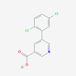 molecular formula C12H7Cl2NO2 B6356796 5-(2,5-Dichlorophenyl)nicotinic acid, 95% CAS No. 1181639-80-4