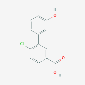 molecular formula C13H9ClO3 B6356826 4-Chloro-3-(3-hydroxyphenyl)benzoic acid, 95% CAS No. 1181566-94-8
