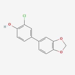 molecular formula C13H9ClO3 B6356827 2-Chloro-4-(3,4-methylenedioxyphenyl)phenol, 95% CAS No. 1176534-88-5
