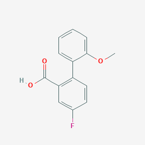 molecular formula C14H11FO3 B6356835 5-Fluoro-2-(2-methoxyphenyl)benzoic acid, 95% CAS No. 1181566-87-9