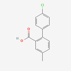 molecular formula C14H11ClO2 B6356841 2-(4-Chlorophenyl)-5-methylbenzoic acid, 95% CAS No. 537712-96-2