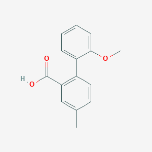 molecular formula C15H14O3 B6356853 2-(2-Methoxyphenyl)-5-methylbenzoic acid, 95% CAS No. 855255-68-4