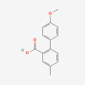 molecular formula C15H14O3 B6356865 2-(4-Methoxyphenyl)-5-methylbenzoic acid, 95% CAS No. 1181608-89-8