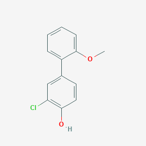 molecular formula C13H11ClO2 B6356877 2-Chloro-4-(2-methoxyphenyl)phenol, 95% CAS No. 1175861-96-7