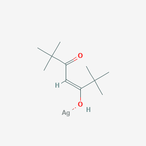 molecular formula C11H20AgO2 B6356953 2,2,6,6-四甲基-3,5-庚二酮银(I) (99.9%-Ag) CAS No. 79827-25-1