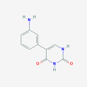 molecular formula C10H9N3O2 B6357069 5-(3-Aminophenyl)-(2,4)-dihydroxypyrimidine, 95% CAS No. 188482-44-2
