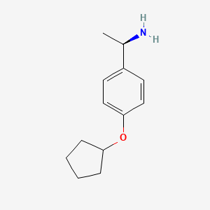 molecular formula C13H19NO B6357074 (1R)-1-(4-Cyclopentyloxyphenyl)ethylamine CAS No. 1213029-09-4