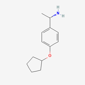 molecular formula C13H19NO B6357076 (1S)-1-(4-Cyclopentyloxyphenyl)ethylamine CAS No. 1213104-18-7