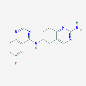 molecular formula C16H15FN6 B6357095 N*6*-(6-Fluoro-quinazolin-4-yl)-5,6,7,8-tetrahydro-quinazoline-2,6-diamine, 95% CAS No. 1628512-92-4