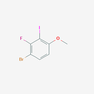 molecular formula C7H5BrFIO B6357150 1-Bromo-2-fluoro-3-iodo-4-methoxybenzene CAS No. 1628450-73-6