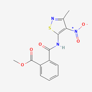 molecular formula C13H11N3O5S B6357188 N-(3-Methyl-4-nitro-isothiazol-5-yl)-phthalamic acid methyl ester, 95% CAS No. 1628869-89-5
