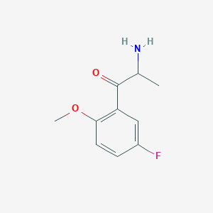 molecular formula C10H12FNO2 B6357241 2-Amino-1-(5-fluoro-2-methoxyphenyl)propan-1-one TFA salt, 95% CAS No. 4374-20-3