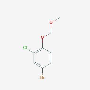 molecular formula C8H8BrClO2 B6357283 4-Bromo-2-chloro-1-(methoxymethoxy)benzene CAS No. 1301146-84-8